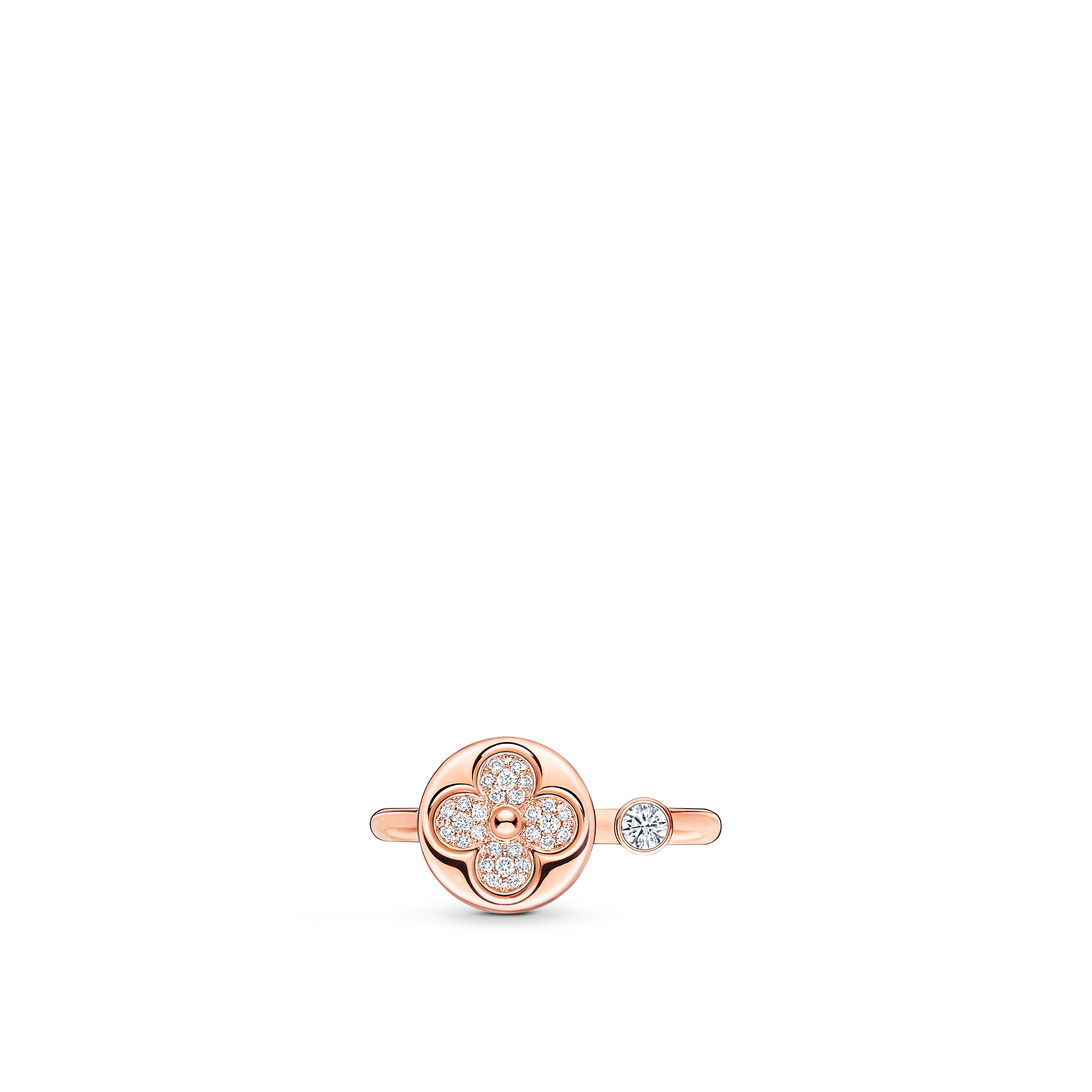 Colour Blossom Mini Sun Ring, Pink Gold And Diamonds  in Jewellery's Categories All Fine Jewellery collections by Louis Vuitton (Product zoom)